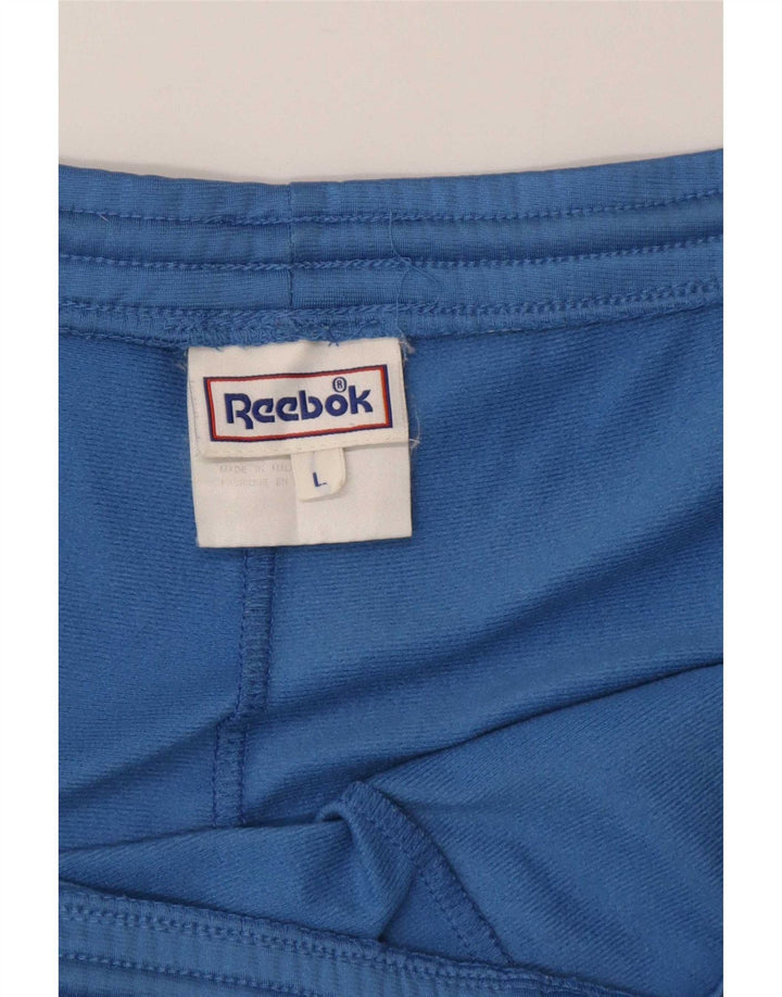 Reebok Træningsdragtsbukser til mænd Large Blue Colourblock Polyester