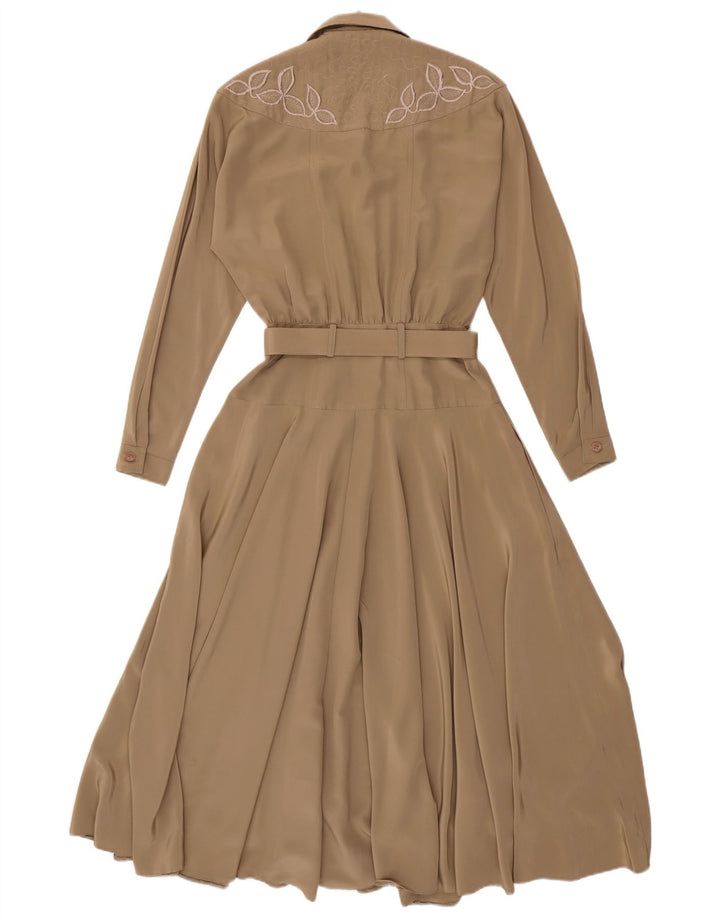 WALLIS Langærmet Maxikjole til kvinder US 8 Medium Beige