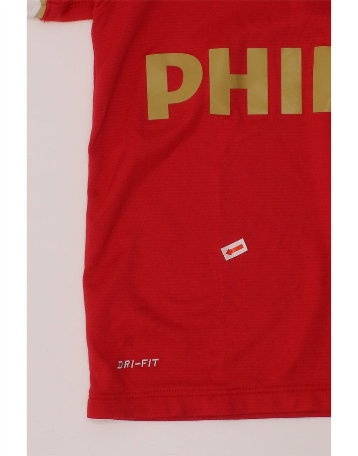 NIKE Boys PSV Eindhoven Graphic Polo Shirt 13-14 Years Red Polyester