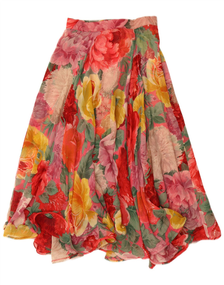 Vintage kvinders 2-delt nederdelsæt IT 42 Medium W26 Flerfarvet blomster