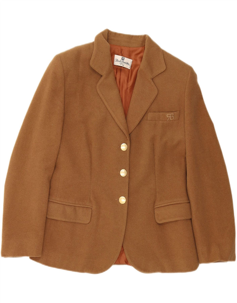 RENATO BALESTRA Womens 3 Button Blazer Jacket IT 46 Large Brown Vintage Renato Balestra and Second-Hand Renato Balestra from Messina Hembry 