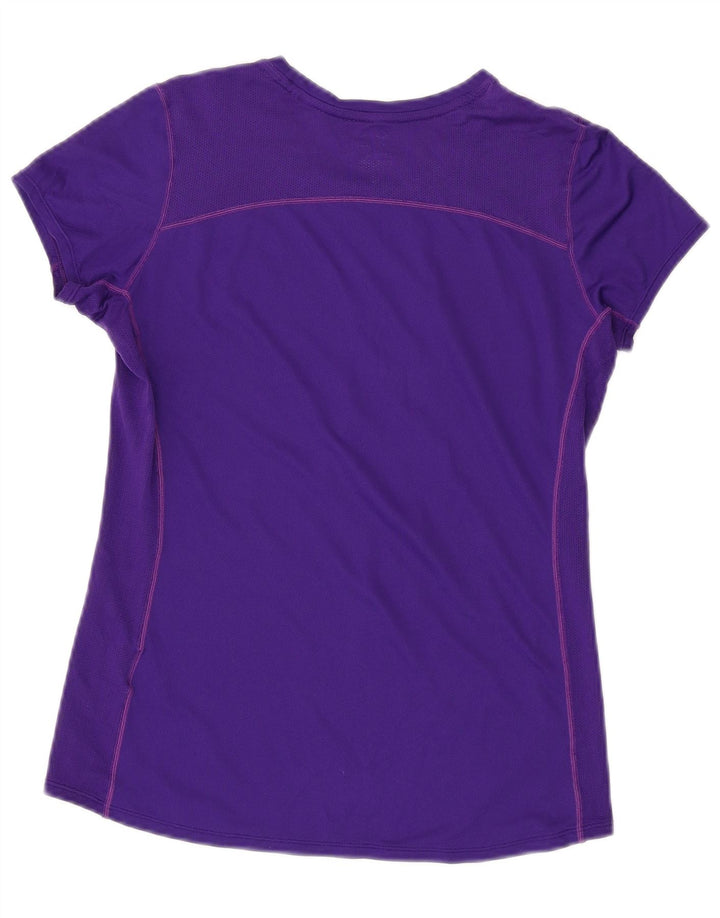 NIKE Womens Dri Fit T-Shirt Top UK 12 Medium Purple Polyester