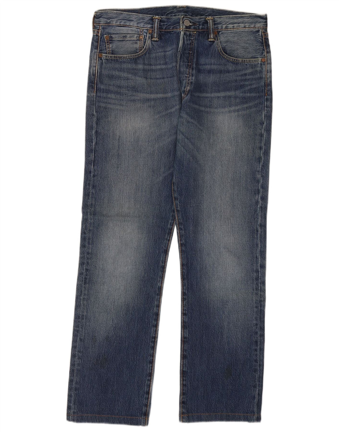 Levi's Herre 501 Straight Jeans W33 L30 Blå Bomuld
