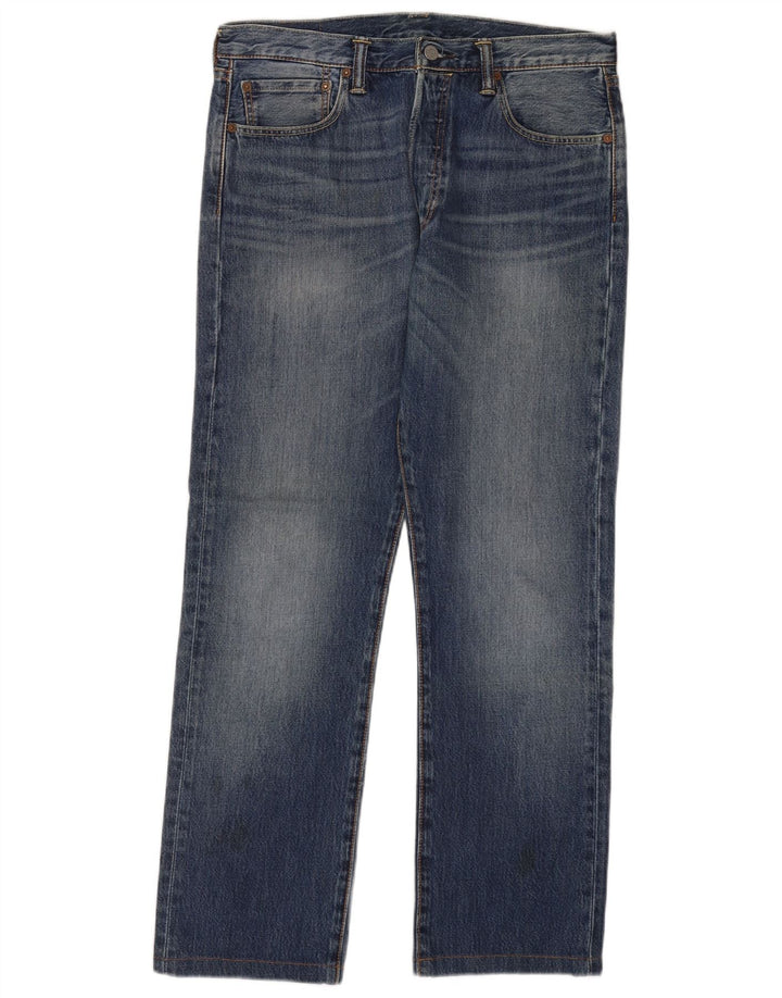 Levi's Herre 501 Straight Jeans W33 L30 Blå Bomuld