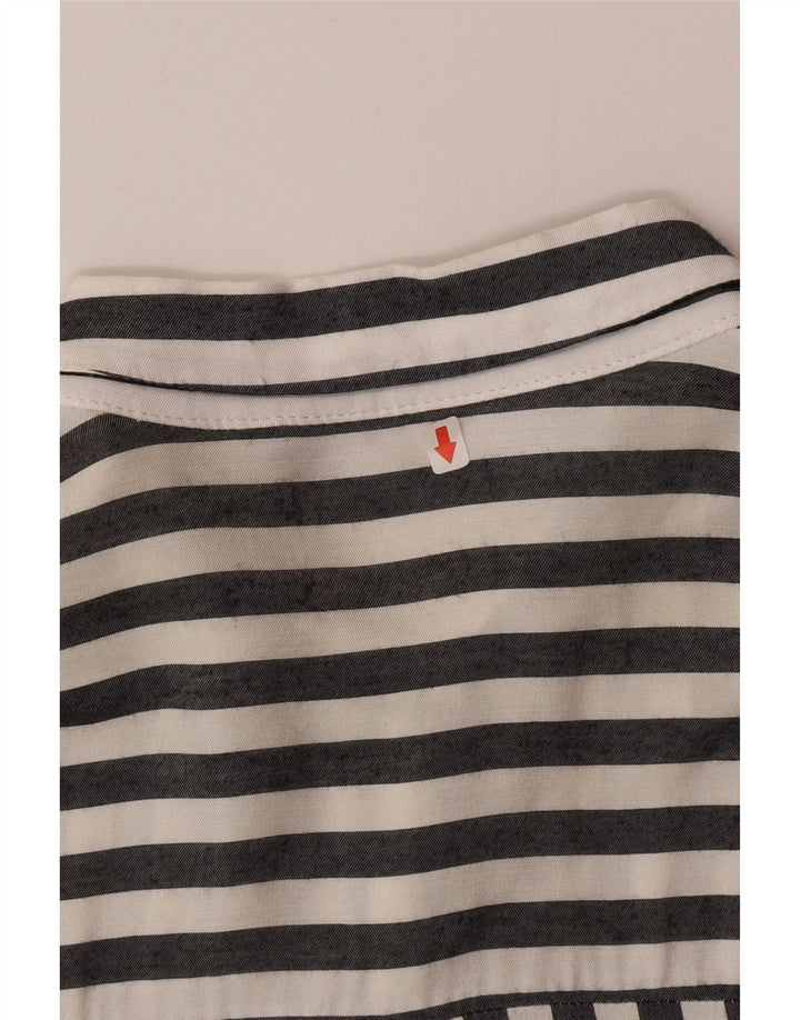 Zara Dameskjorte UK 6 XS Sort nålestribet