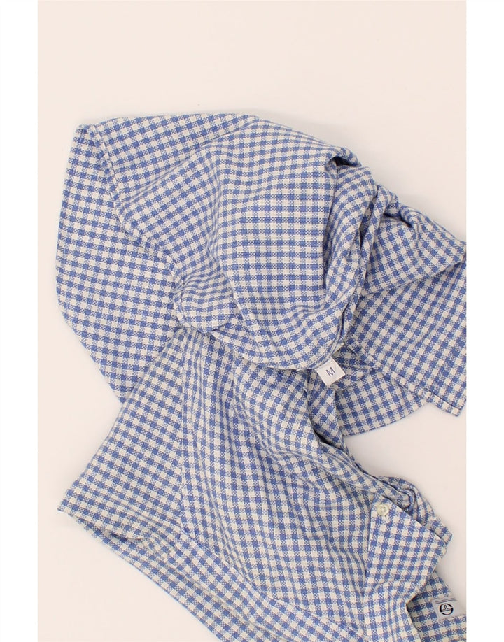 SERGIO TACCHINI Mens Shirt Medium Blue Check Cotton Vintage Sergio Tacchini and Second-Hand Sergio Tacchini from Messina Hembry 