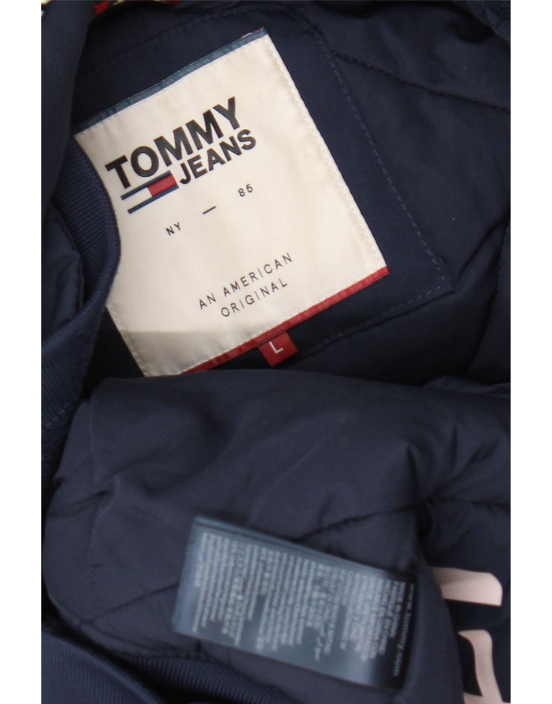 Tommy Hilfiger Herre hættepolstret jakke UK 40 Large Navy Blue Polyester