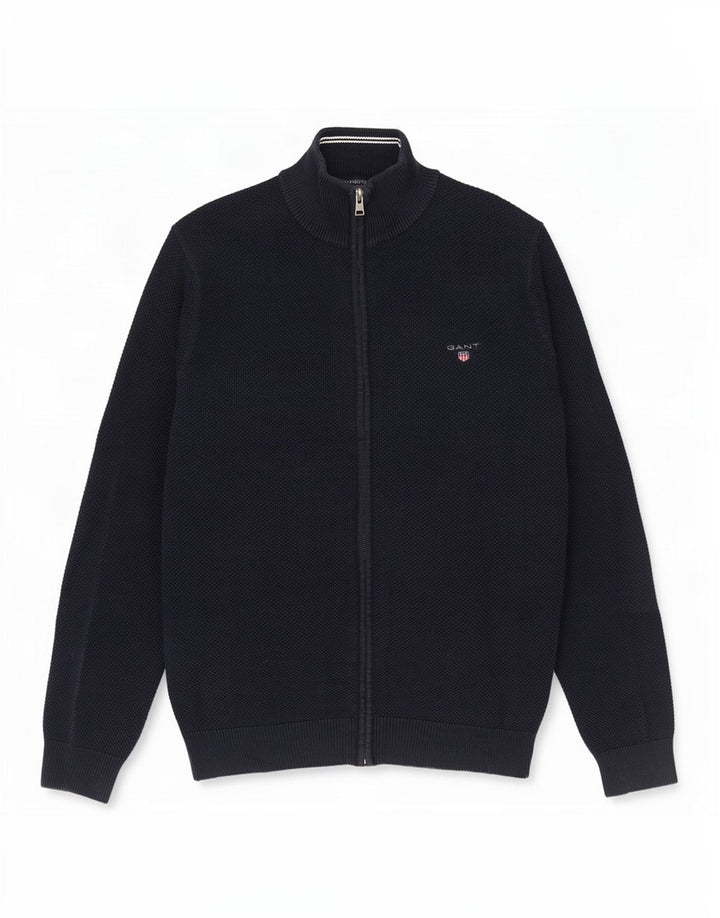 Gant herre cardigan sweater Stor marineblå bomuld