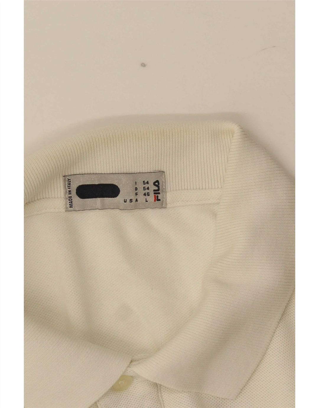 Fila Herre Polo Shirt Large White