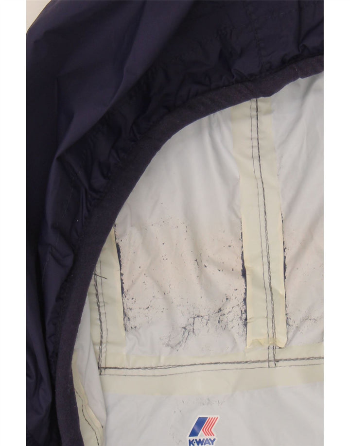 K-WAY Womens Hooded Rain Jacket UK 16 Large Purple Polyamide Vintage K-Way and Second-Hand K-Way from Messina Hembry 