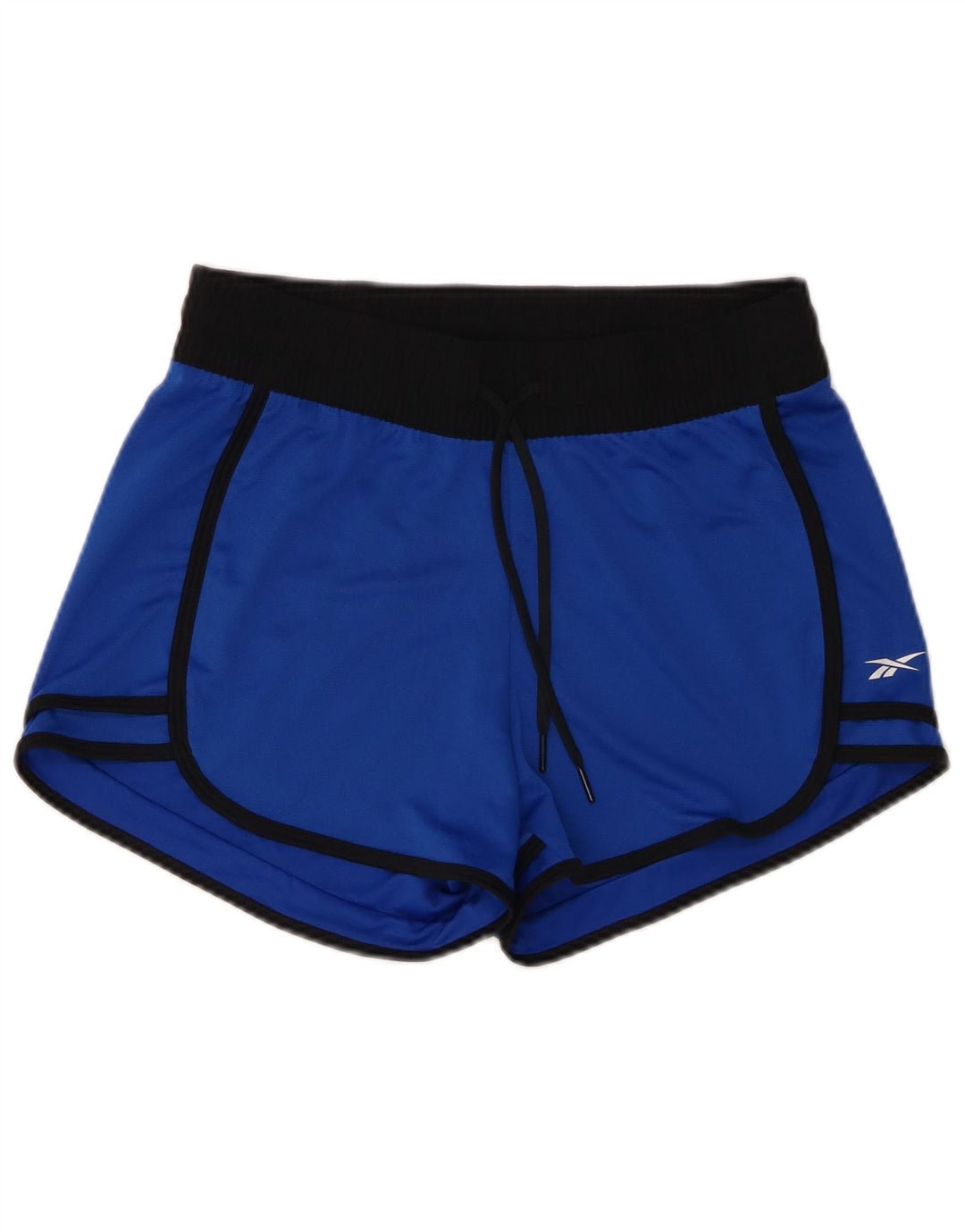 Reebok sportsshorts til kvinder UK 8/10 Small Blue Colourblock Polyester