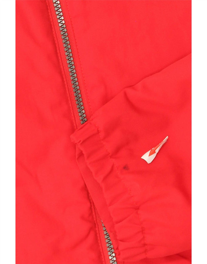 Benetton Herre Hooded Bomber Jacket UK 38 Medium Red Sports