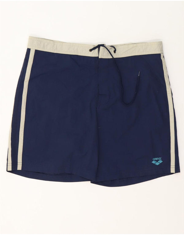 Arena Badeshorts til mænd Large Navy Blue Colourblock Polyester