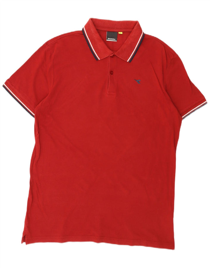 Diadora herre poloshirt 2XL rød bomuld