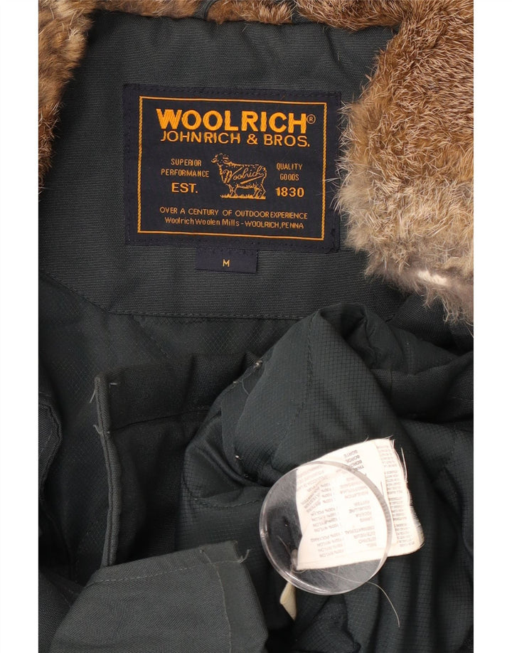 Woolrich Womens Utility Jacket UK 14 Medium Grey Nylon