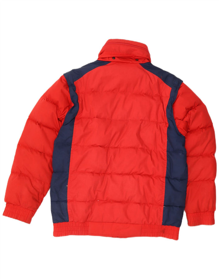 SALEWA Herre hættepolstret jakke UK 40 Large Red Colourblock Polyester