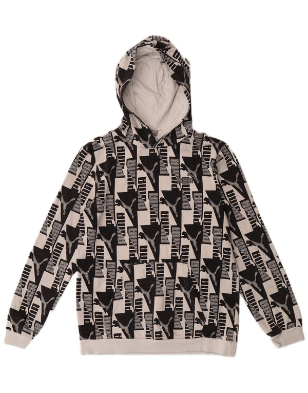 Puma drenge grafisk hættetrøje 15-16 år sort bomuld