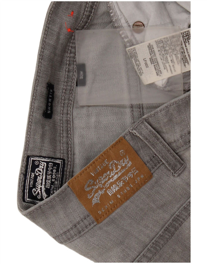 Superdry denimshorts til kvinder W30 mellemgrå bomuld