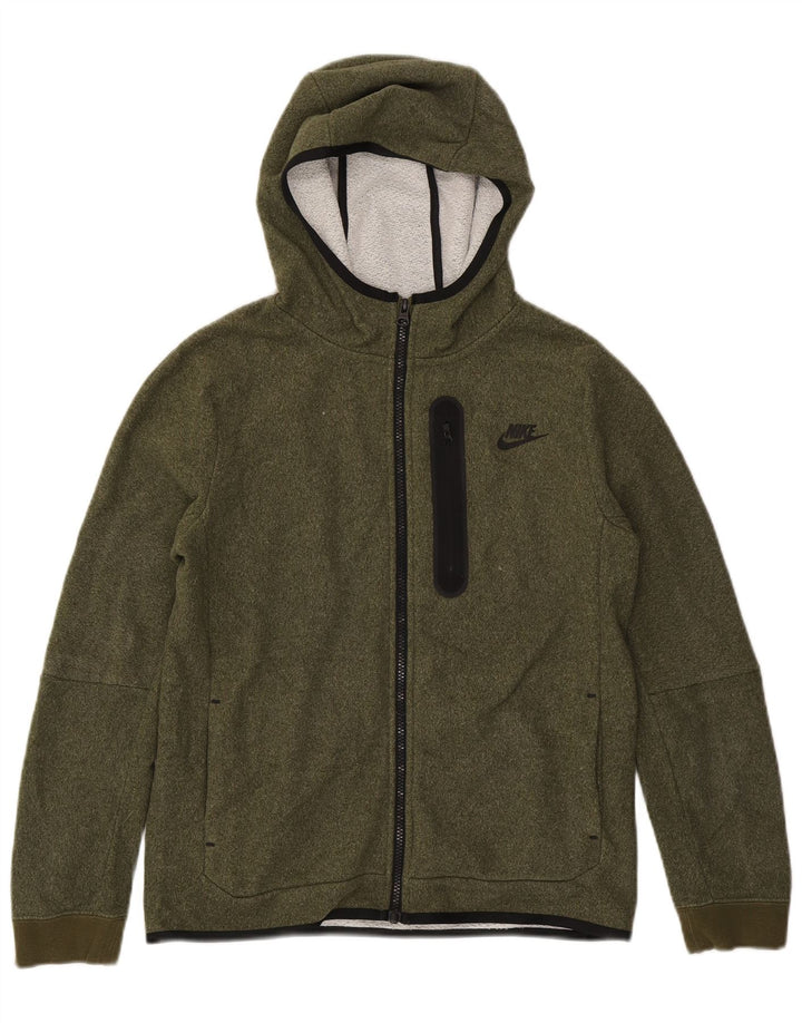 Nike hættetrøje med lynlås til drenge 13-14 år XL Khaki Polyester