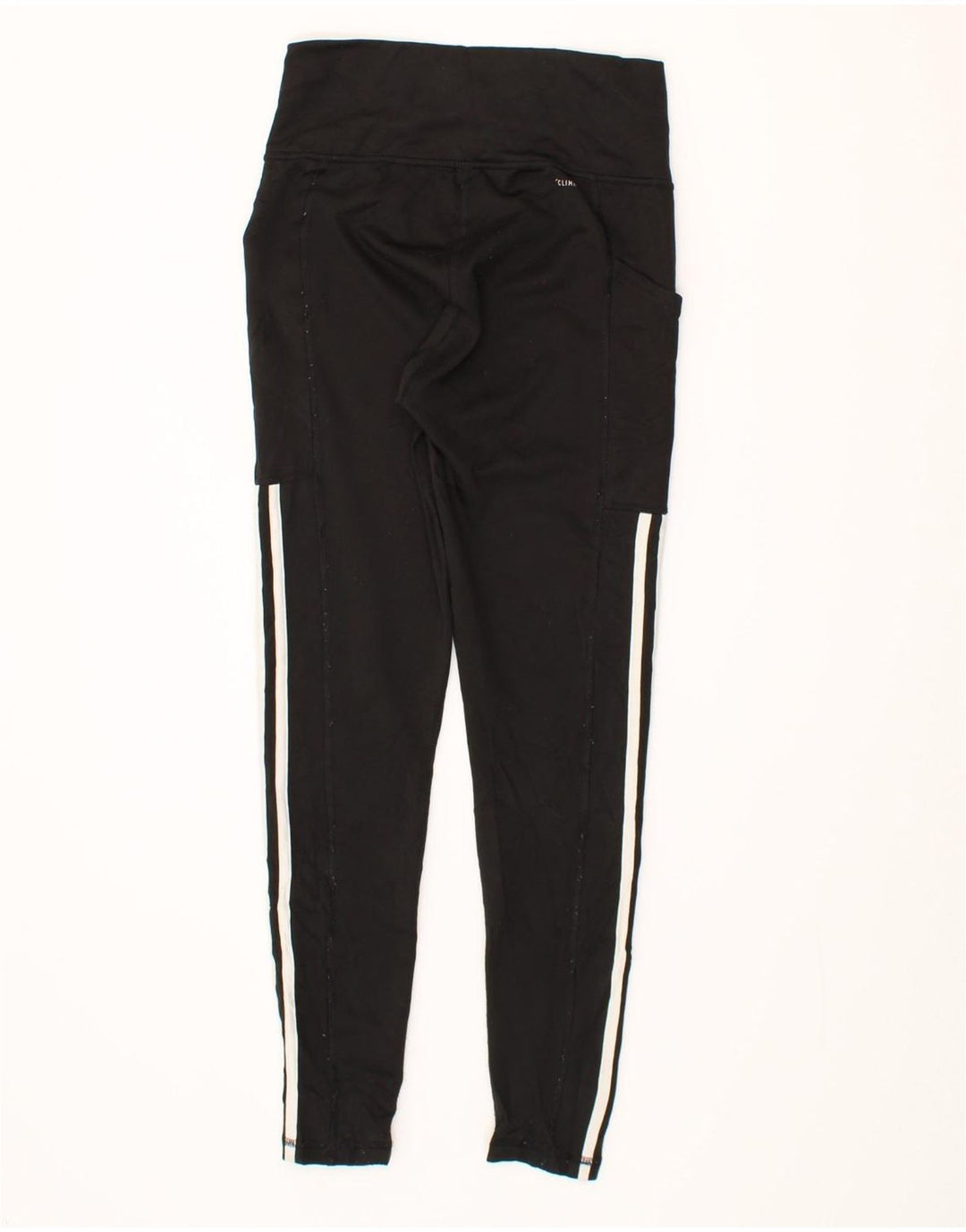 ADIDAS Womens Leggings UK 8/10 Small  Black Polyester Vintage Adidas and Second-Hand Adidas from Messina Hembry 