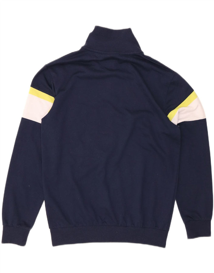 KAPPA Mens Tracksuit Top Jacket Medium Navy Blue Colourblock Polyester