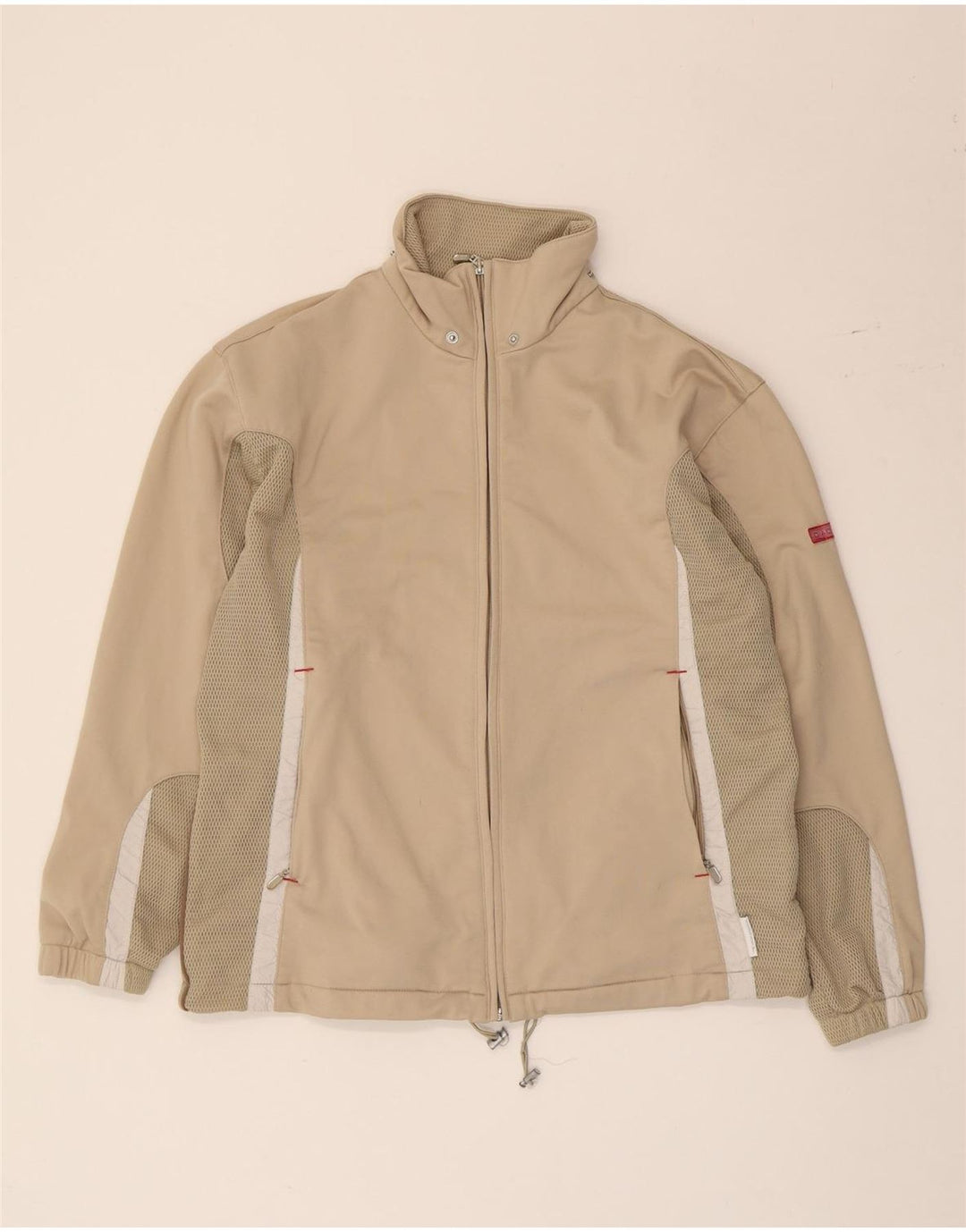 Diadora Womens Oversized træningsdragt Topjakke UK 10 Small Beige Colourblock