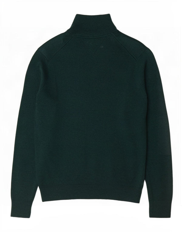 Tommy Hilfiger Herre Zip Neck Jumper Sweater 2XL Grøn lammeuld