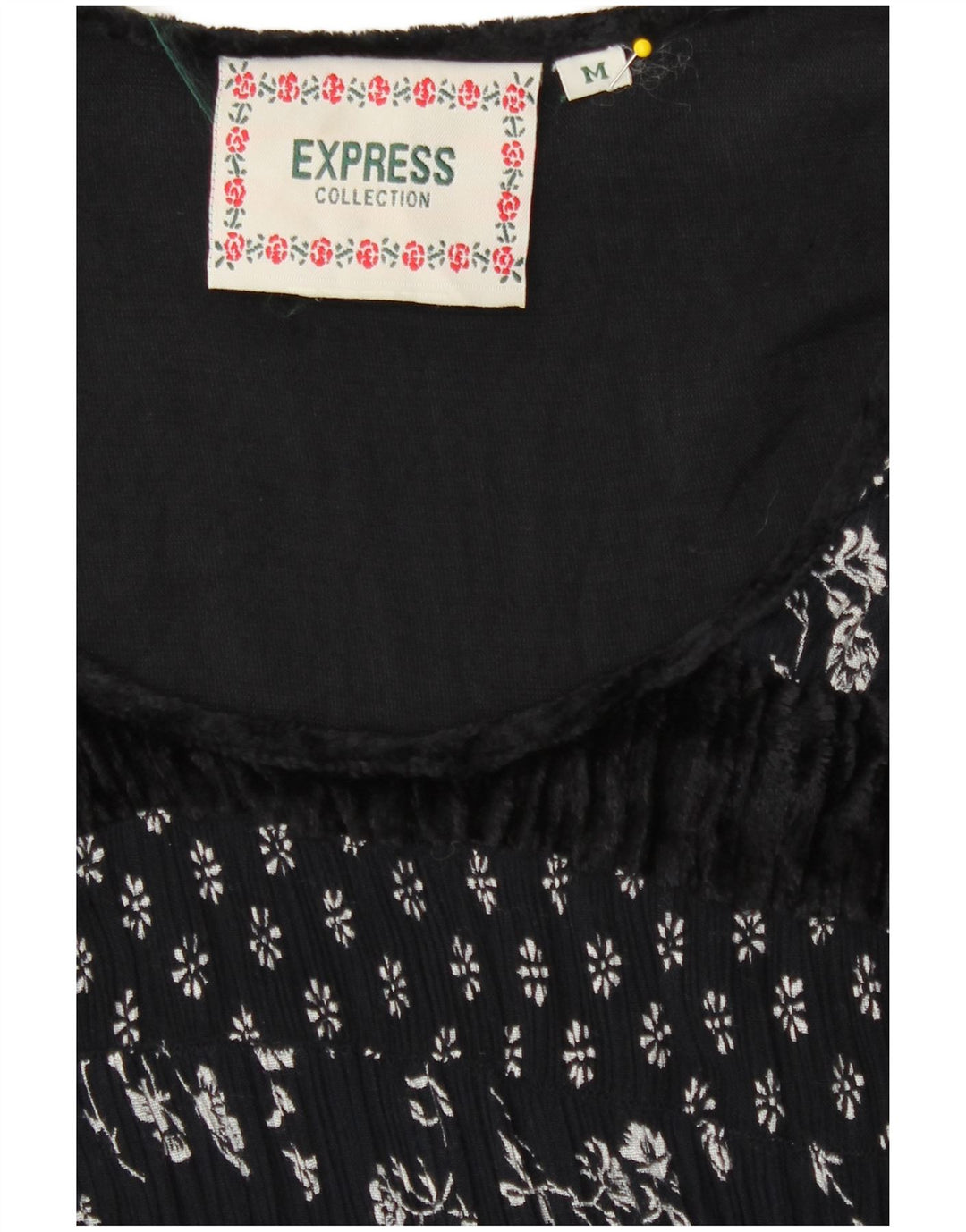 Express Dame Langærmet Maxi Kjole UK 14 Medium Navy Blue Floral
