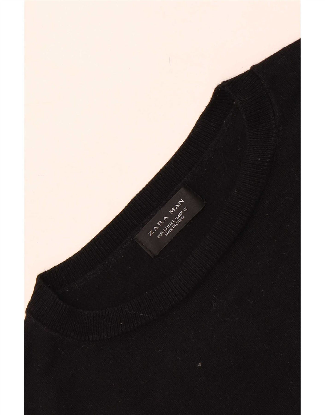 Zara Herre Boat Neck Jumper Sweater Large Sort