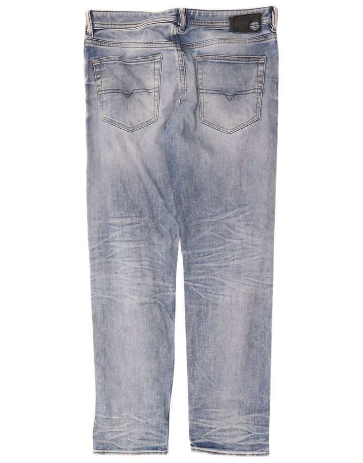 Diesel Straight Jeans til mænd W34 L30 Blå Bomuld