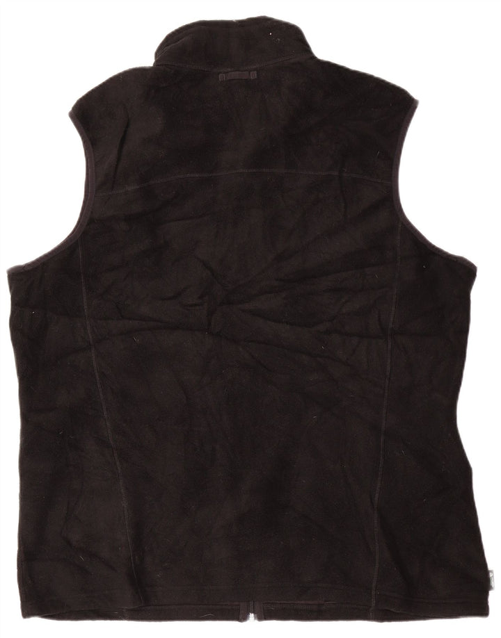 EDDIE BAUER Herre Høj Liner Fleece Gilet UK 42 XL Sort Polyester