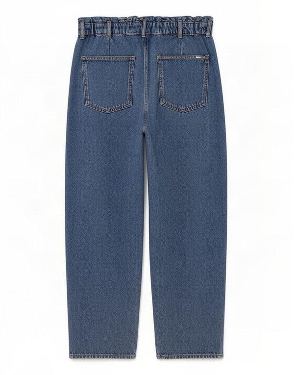Zara Womens Crop Højtaljede tilspidsede jeans EU 44 XL W34 L24 Blå Bomuld
