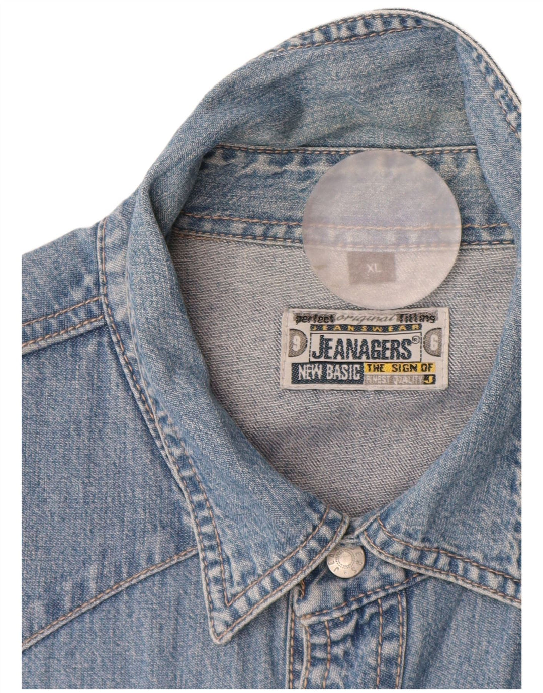 Jeanagers Herre Denim Shirt XL Blå Bomuld