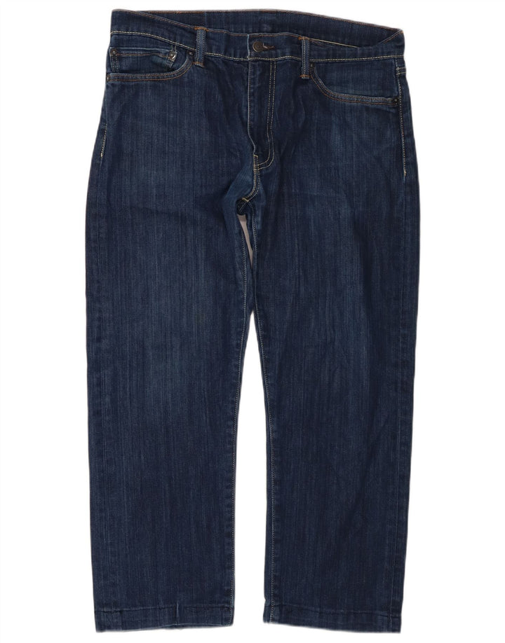 Levi's herre 504 cropped jeans W34 L25 marineblå bomuld