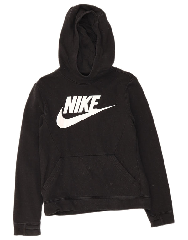 Nike drenge grafisk hættetrøje 10-11 år medium sort bomuld