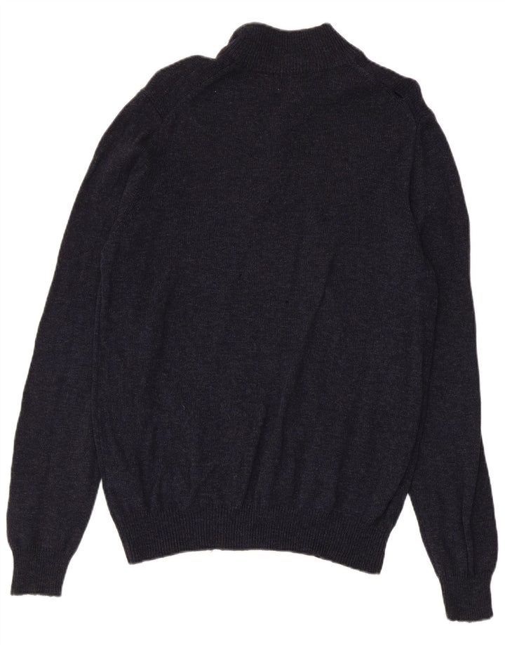 Marks & Spencer Herre sweater med lynlåshals Medium Navy Blue Flecked