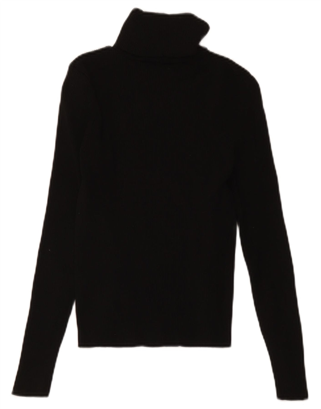 Zara Dame Roll Neck Jumper Sweater UK 8 Small Black Polyamide