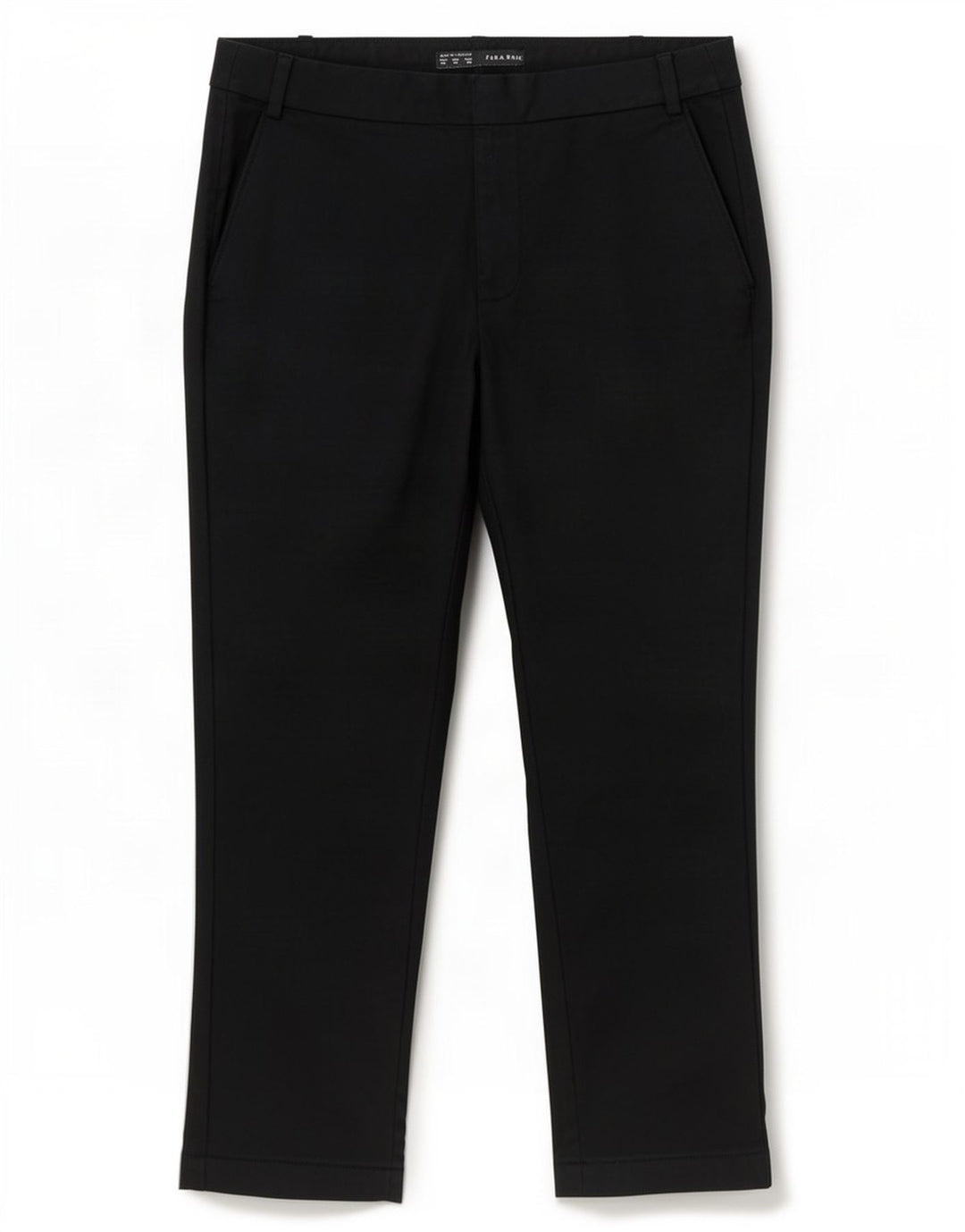 Zara Dame Straight Cropped Trousers EU 40 Medium W30 L25 Sort