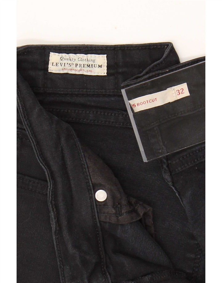 Levi's Dame 715 Bootcut Jeans W32 L30 Sort Bomuld