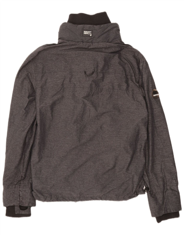 Superdry Regnjakke til kvinder UK 14 Medium Grey Nylon