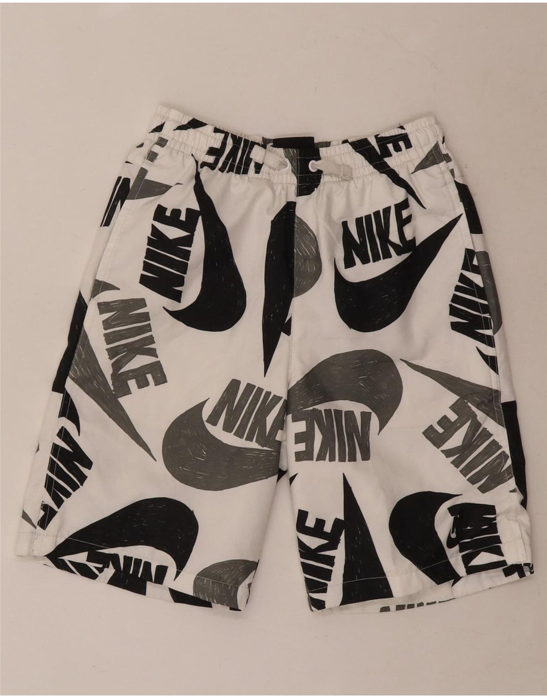 Nike drenge grafiske sportsshorts 12-13 år store hvide polyester
