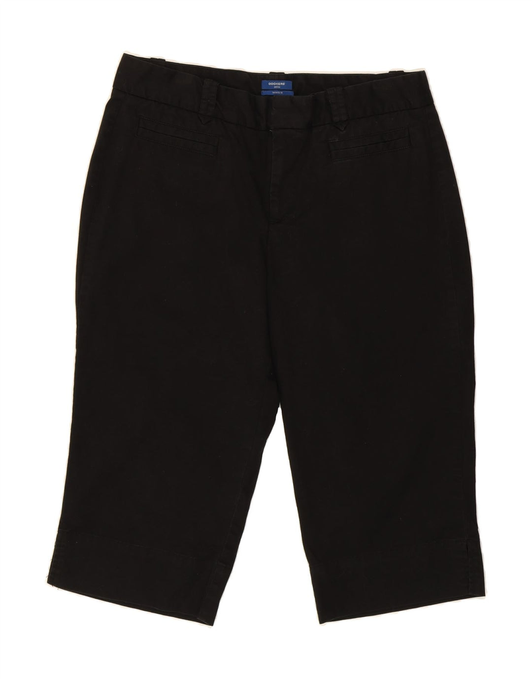 DOCKERS Womens Petite Bermuda Shorts US 12 Large W34  Black Cotton Vintage Dockers and Second-Hand Dockers from Messina Hembry 