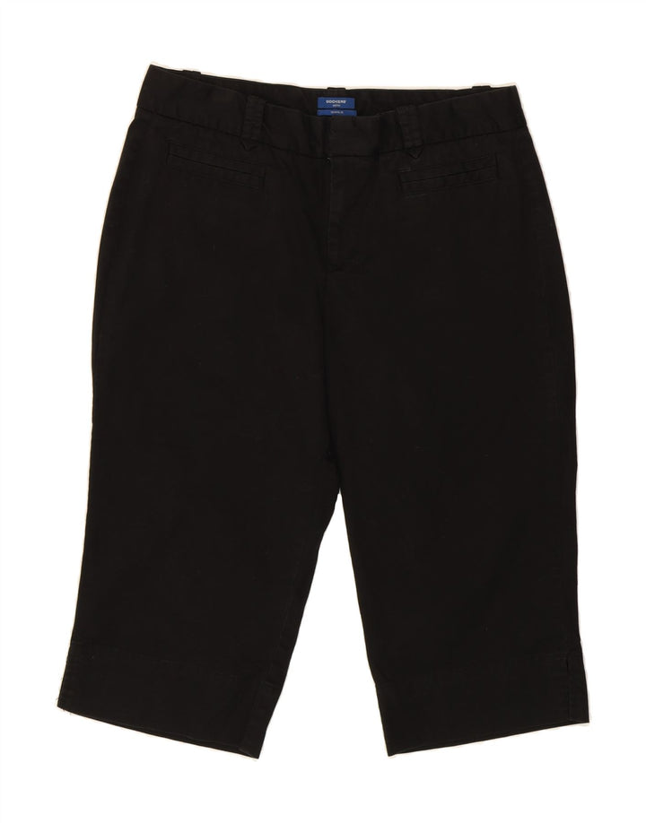 DOCKERS Womens Petite Bermuda Shorts US 12 Large W34  Black Cotton Vintage Dockers and Second-Hand Dockers from Messina Hembry 