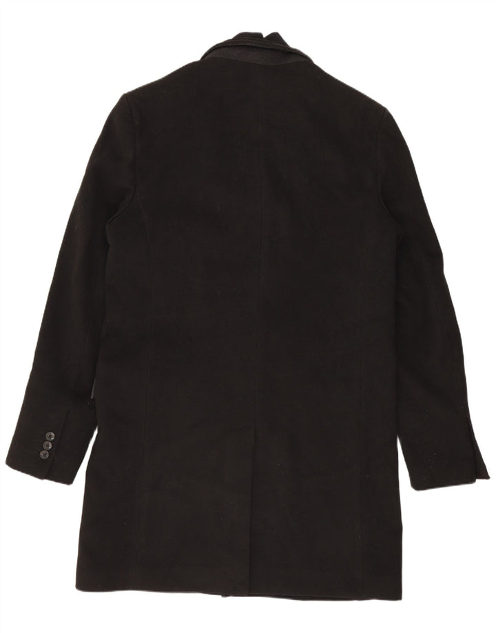 Zara Herre Overfrakke UK 38 Medium Sort Polyester