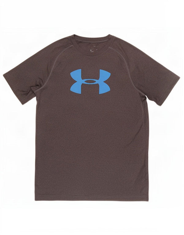 Under Armour Boys Heat Gear Grafisk T-shirt top 13-14 år XL Grå