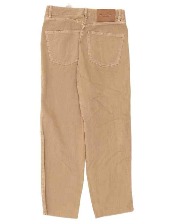 Massimo Dutti Dame Højtaljet tilspidsede Jeans EU 38 Small W28 L27 Beige