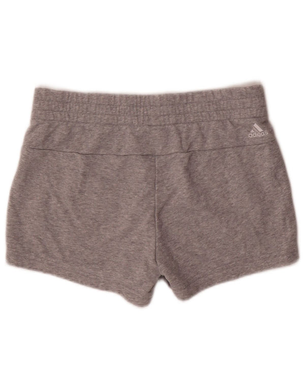 Adidas Graphic Sports Shorts til kvinder UK 8/10 Small Grey Bomuld