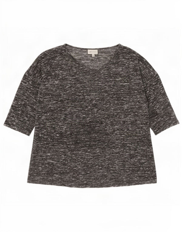 Marks & Spencer Dame Autograph Top 3/4 ærmer UK 14 Large Grey Flecked