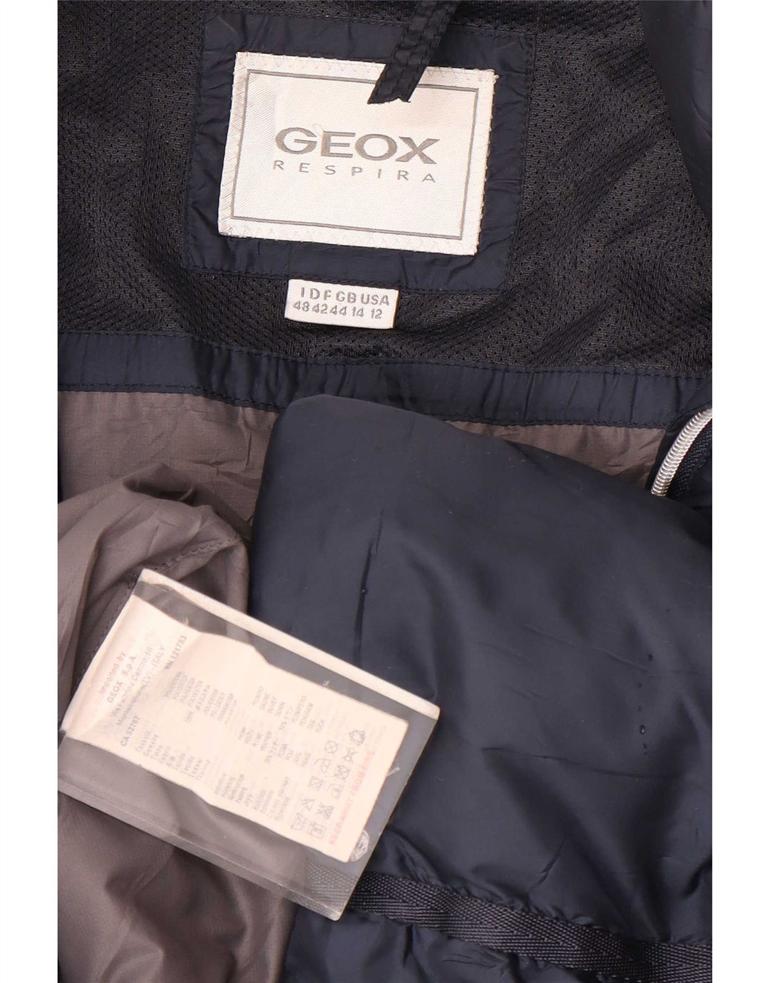 Geox polstret frakke til kvinder UK 14 Stor marineblå polyester