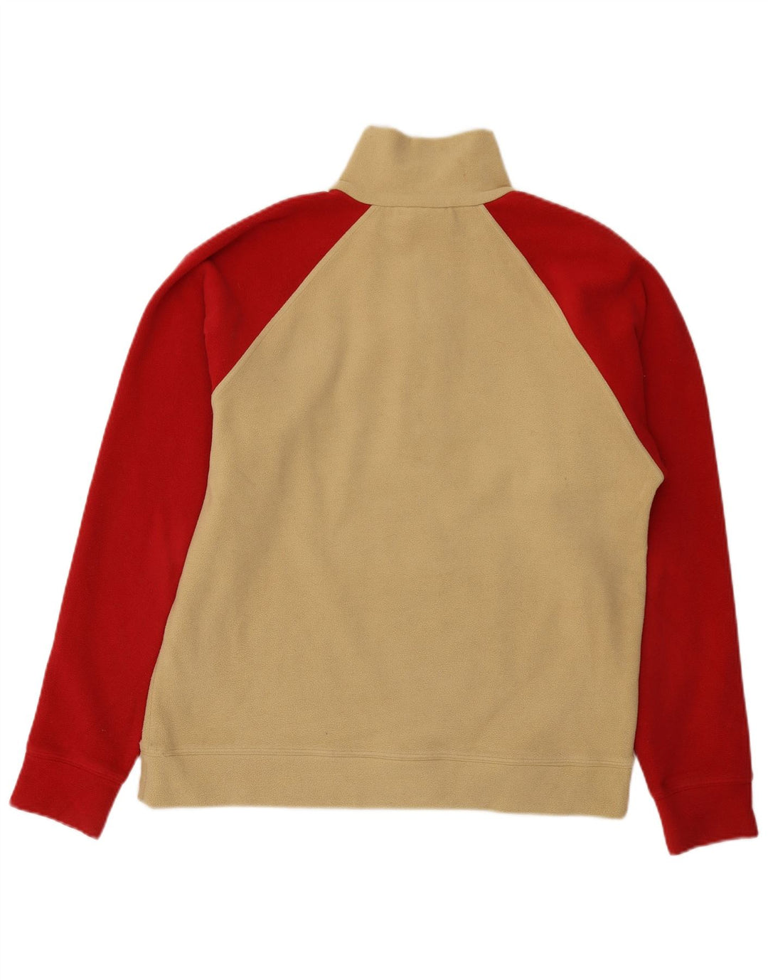 Bedste firma Herre grafisk lynlås hals Fleece Jumper Medium Beige Colourblock